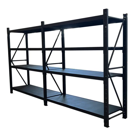 Black Garage Shelving 2.4m High x 4m Long